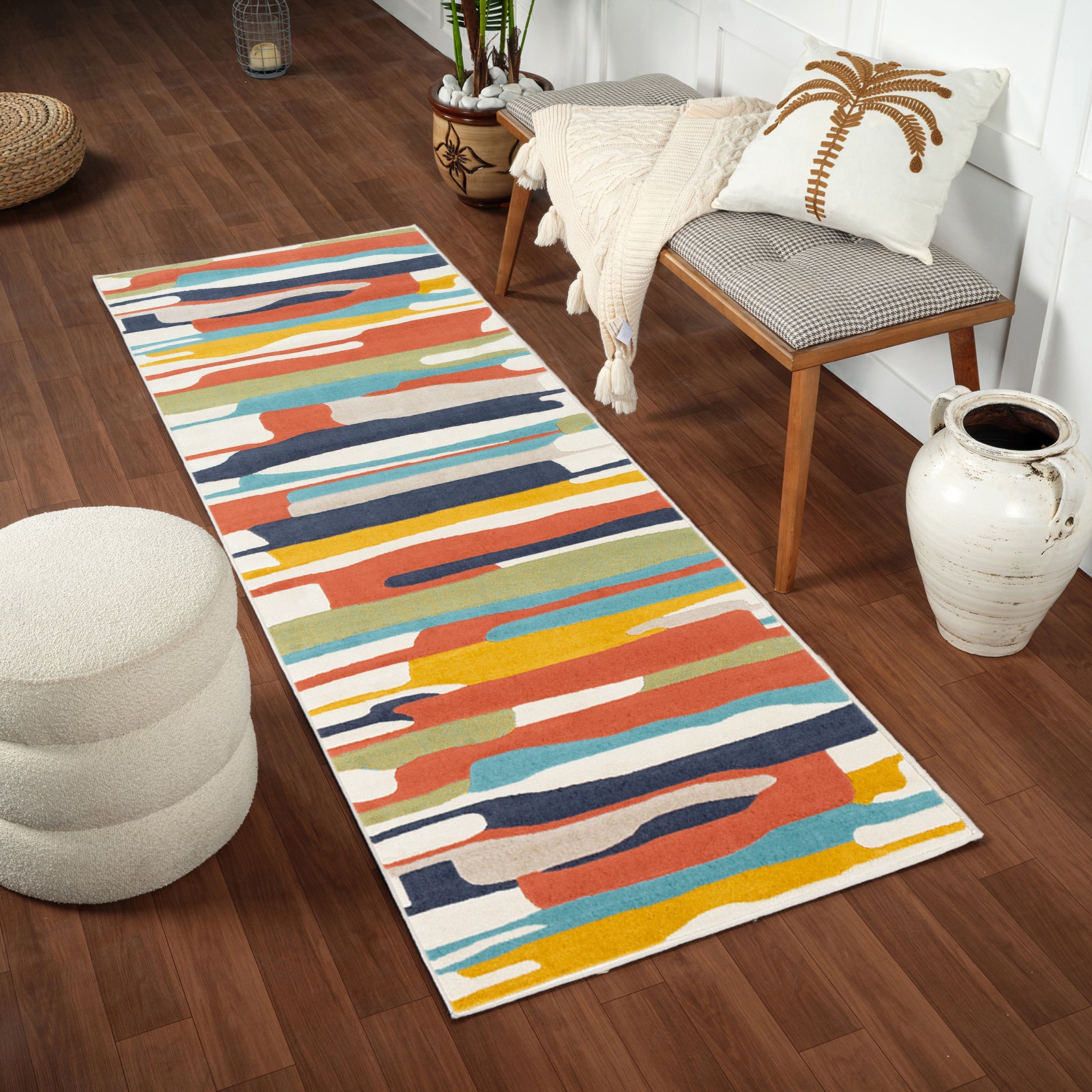 by fonQ Pincel Runner Vloerkleed 80 x 220 cm - Terra