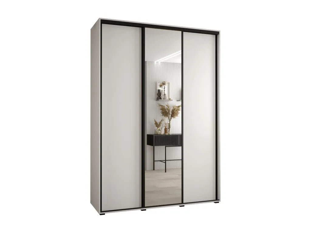 ARMARIO Micasacool 3 DE PUERTAS CORREDERAS 235.2/170/45 3 puertas (Blanco/Blanco/Negro)