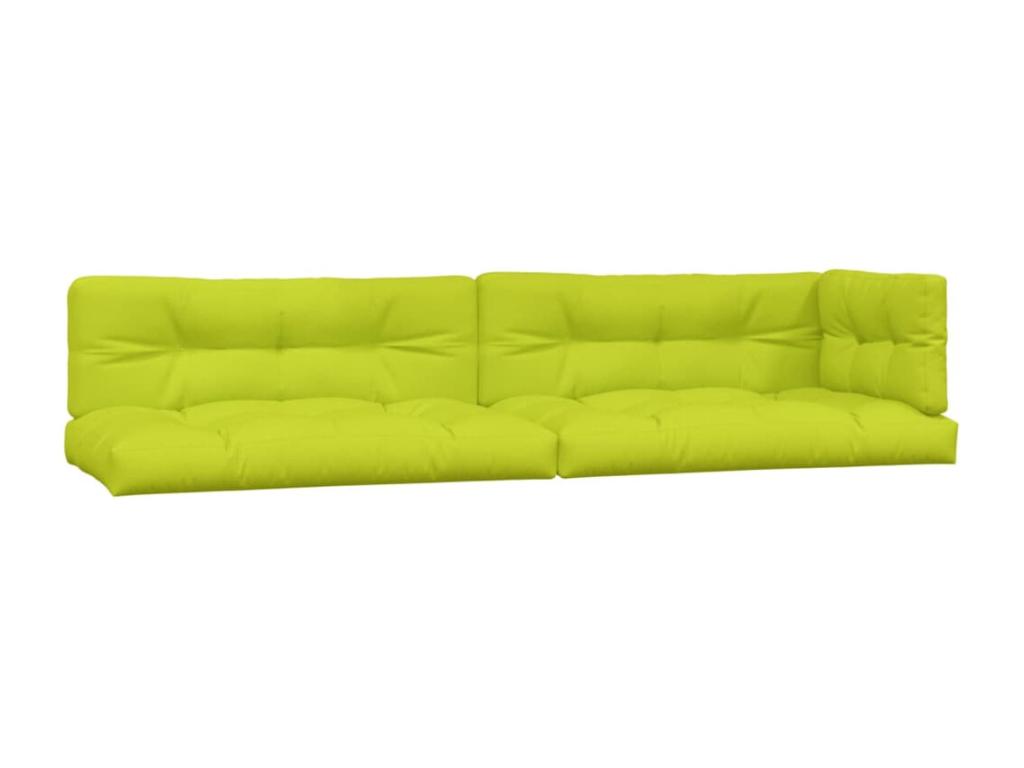 Cojines de palet 5 piezas tela verde vivo