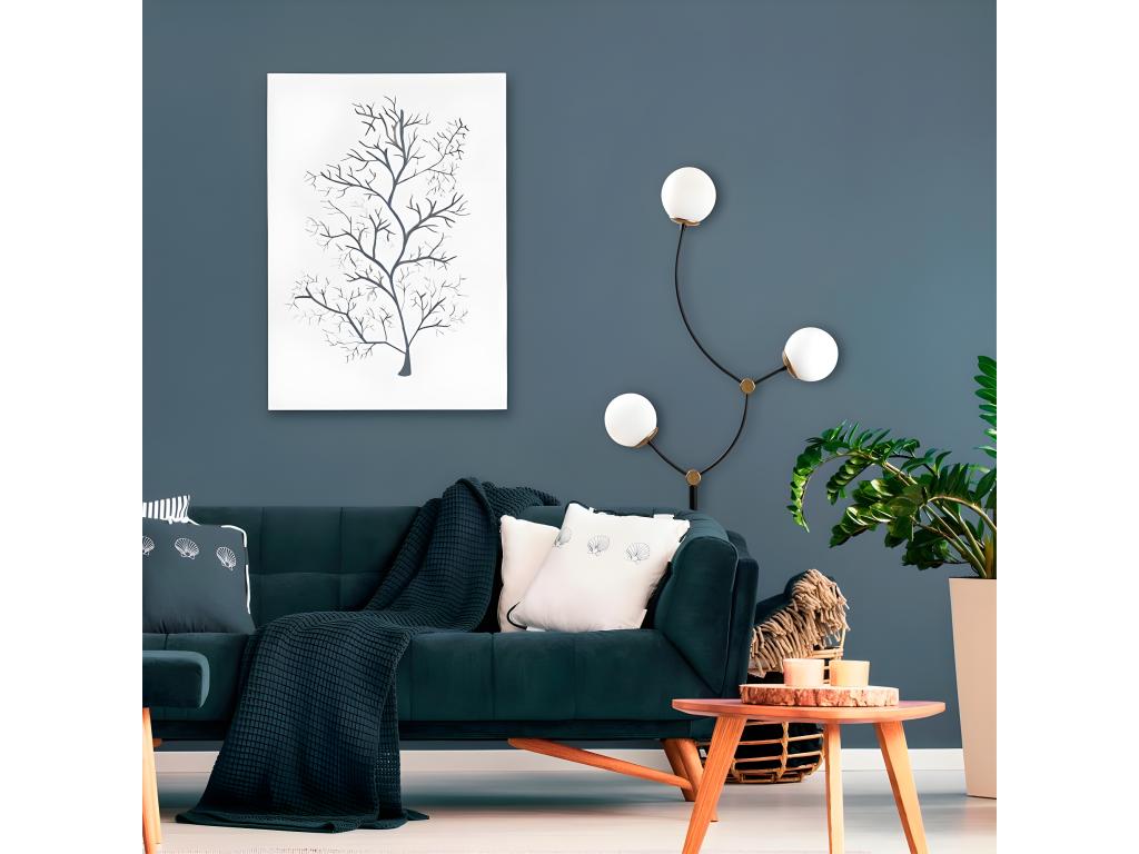 Lámpara de pie Mosoma con 3 brazos de metal y esferas de cristal H151cm 3xE27 - Negro