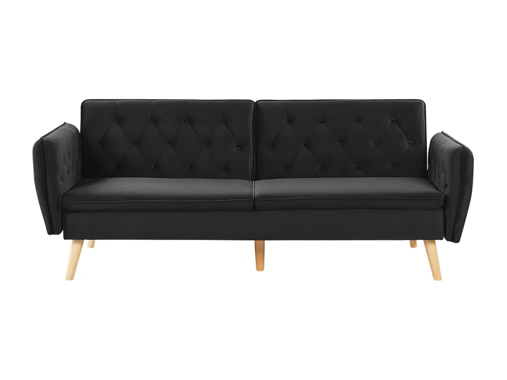 Sofá cama Decocasaes Negro Terciopelo gghq97040