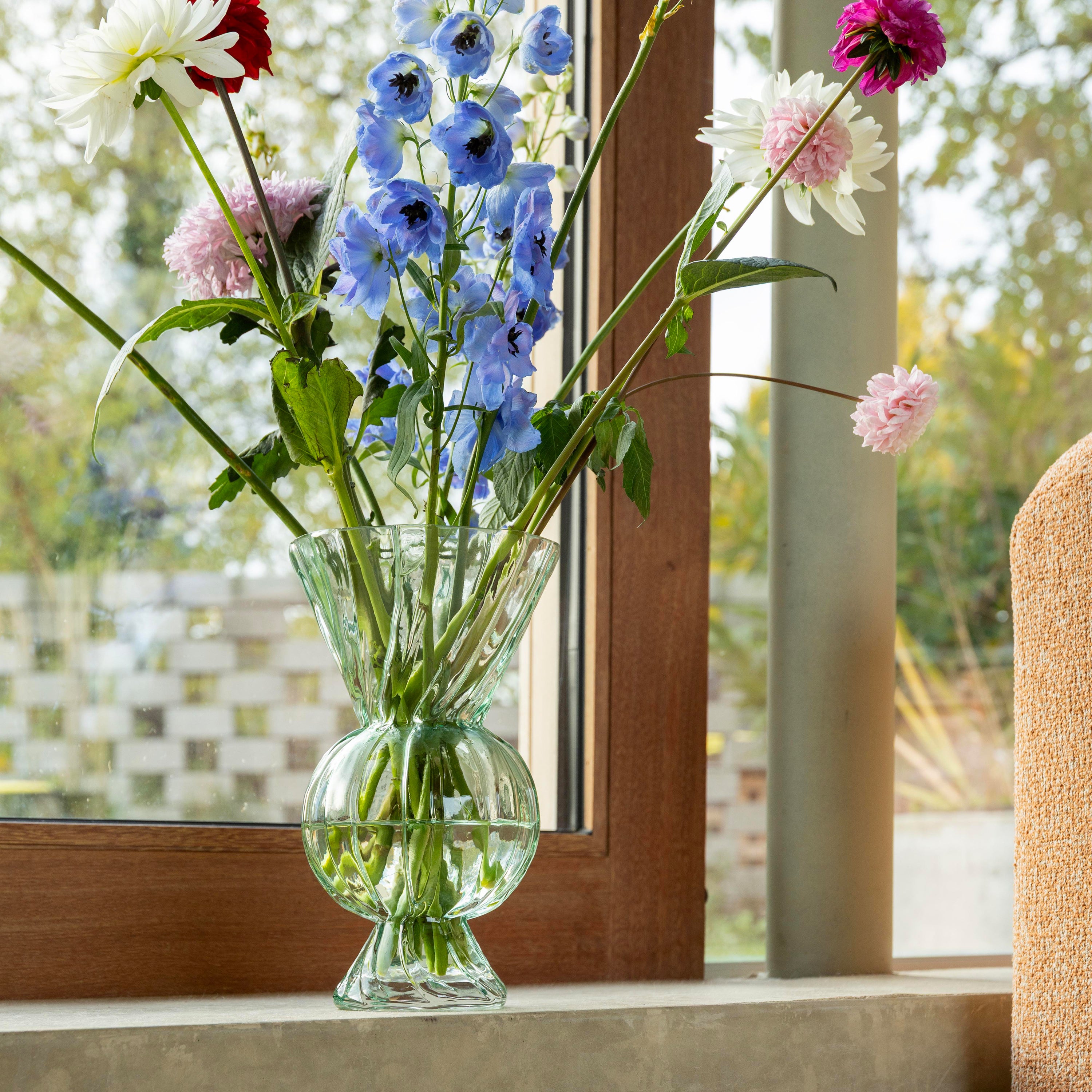 &k amsterdam Rhombic Glass Vaas - Groen