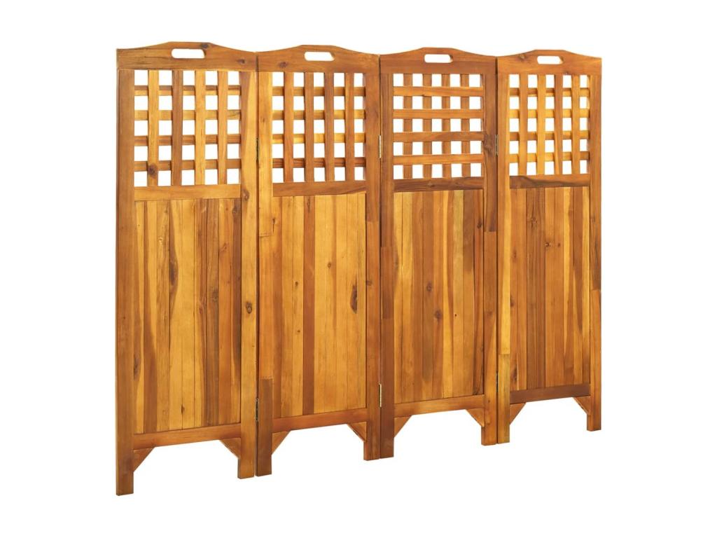 Tabique 4 paneles 161x2x120 cm madera acacia