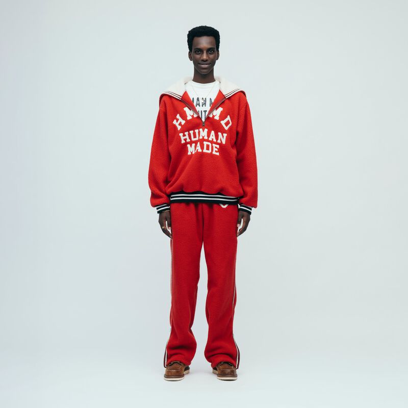 HUMAN MADE HALF-ZIP FLEECE PULLOVER