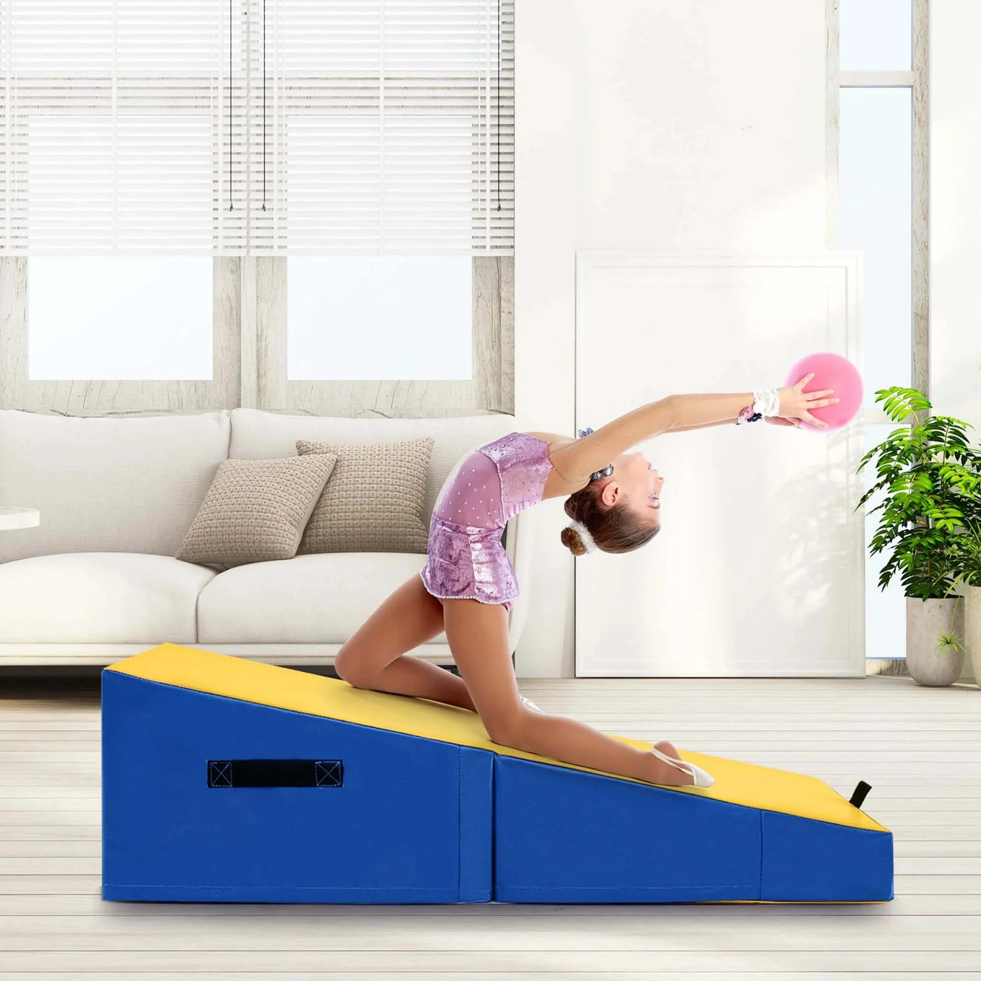 Costway Folding Gymnastics Incline Mat, 48 x 24 x 14 in - Image 14 Costway Folding Gymnastics Incline Mat, 48 x 24 x 14 in - Image 14