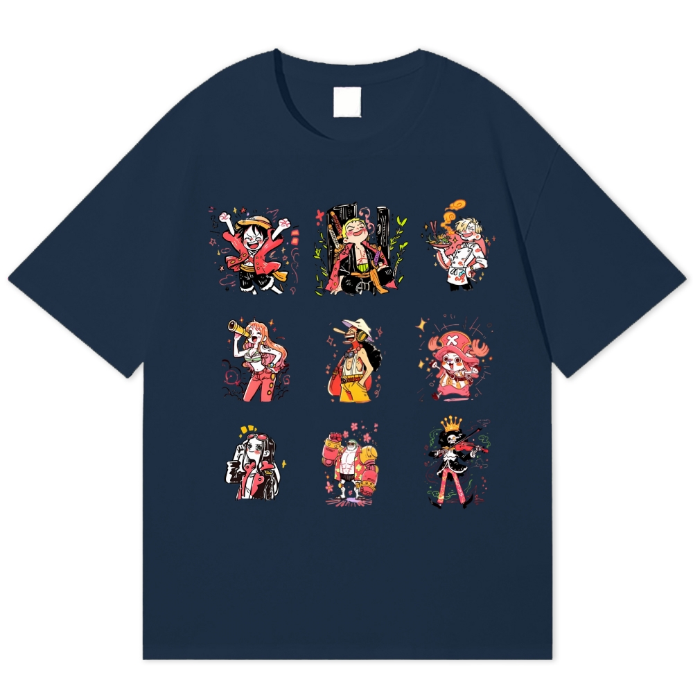 One Piece Unisex Round Neck Anime T-shirt