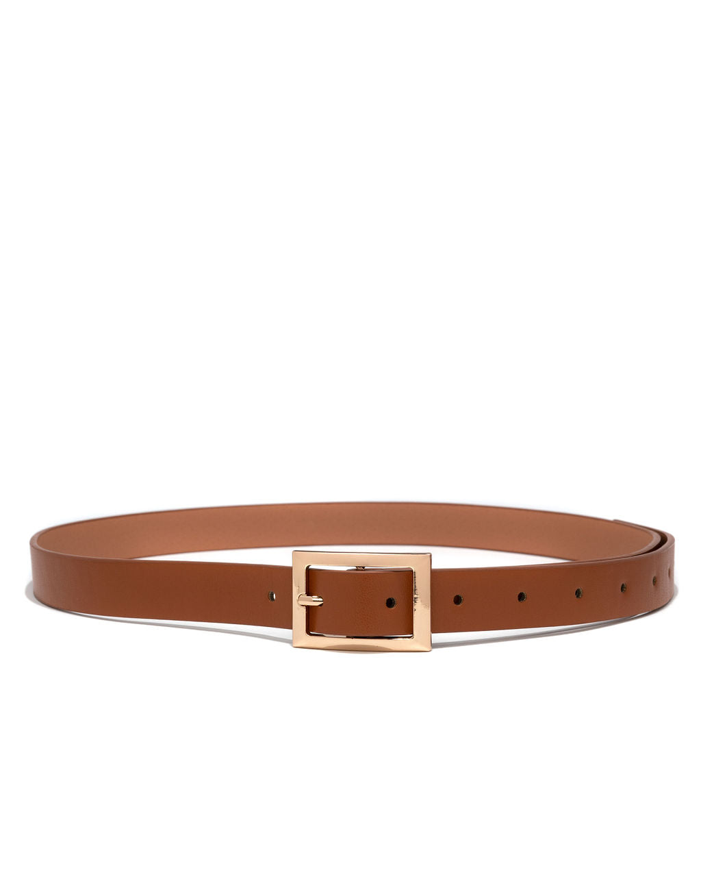 Oxford Gold Buckle Belt - Brown - Se7enfashion