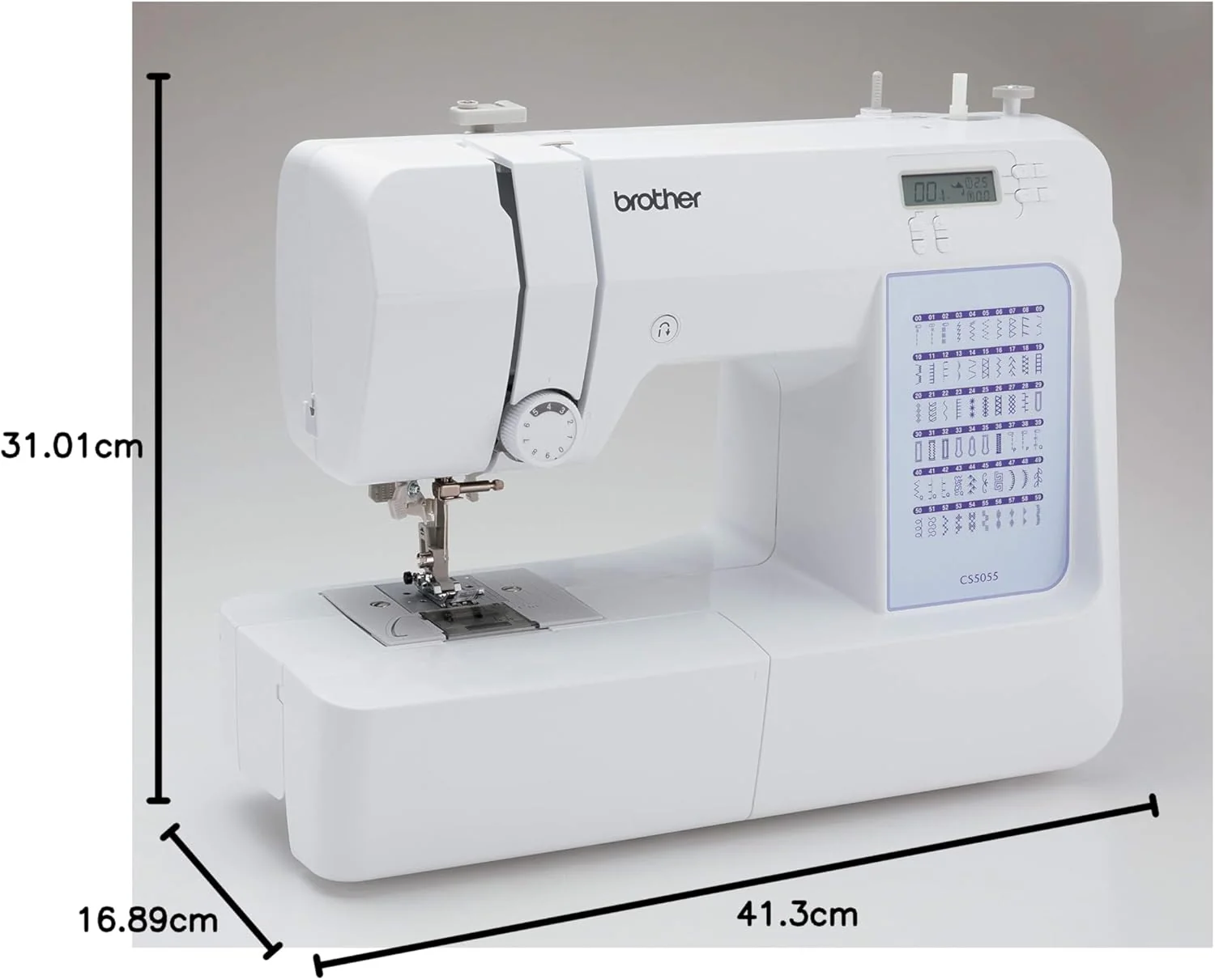Brother CS5055 computerized sewing machine, 60 built-in stitches, LCD display