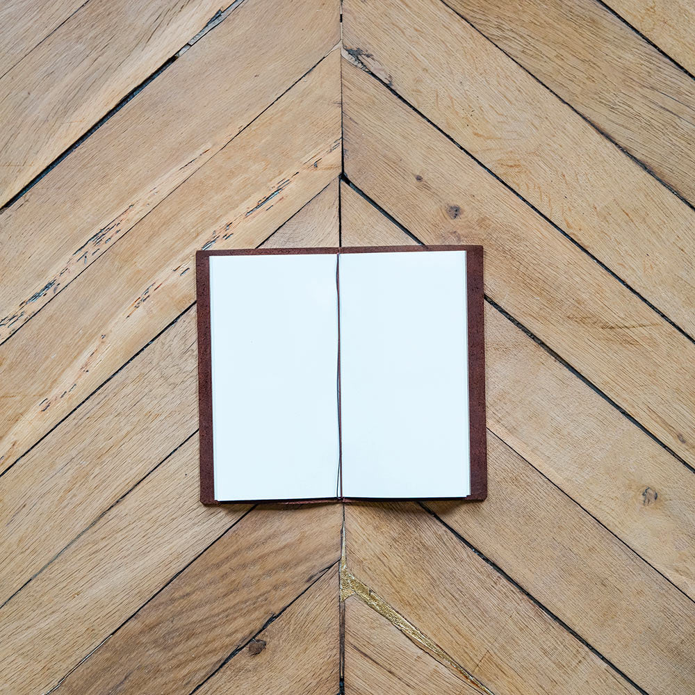 Carnet de voyage en cuir - Brun