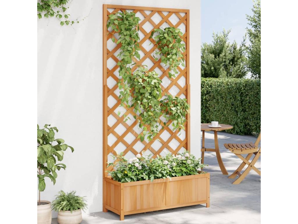 Con  nrejado  madera maciza de Decoratodo marrón