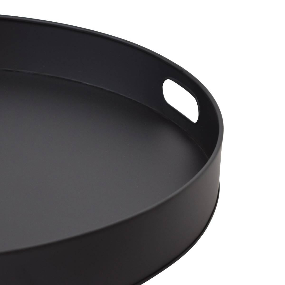 LOFT42 Tray Metalen Dienblad – Zwart – Ø40 cm