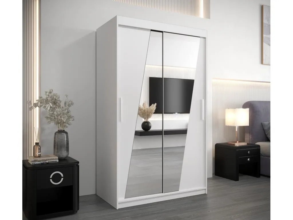 Armario Rhomb de puertas correderas 200/120/62 2 puertas (blanco/blanco) 50525nmkh