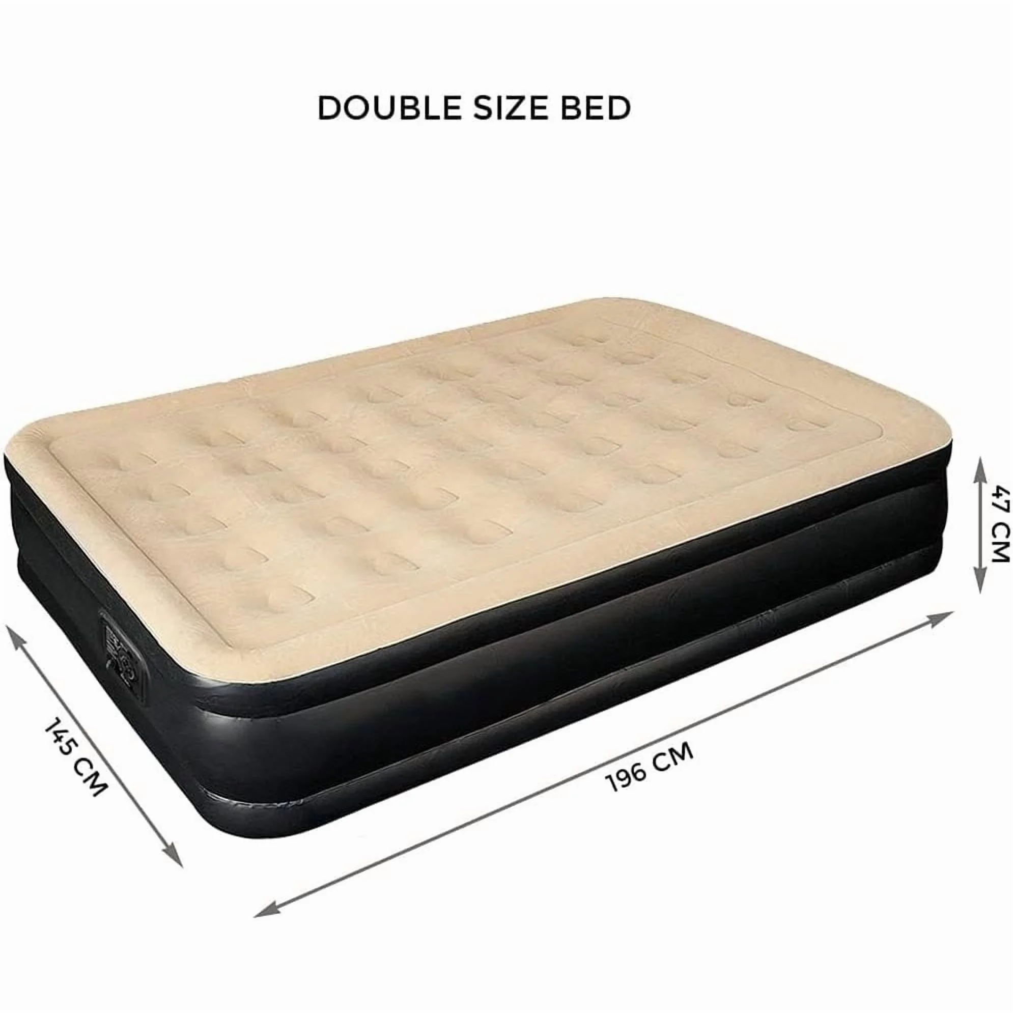Double Inflatable High Raised Air Bed Mattress with Built in Pump and release valve - Image 3