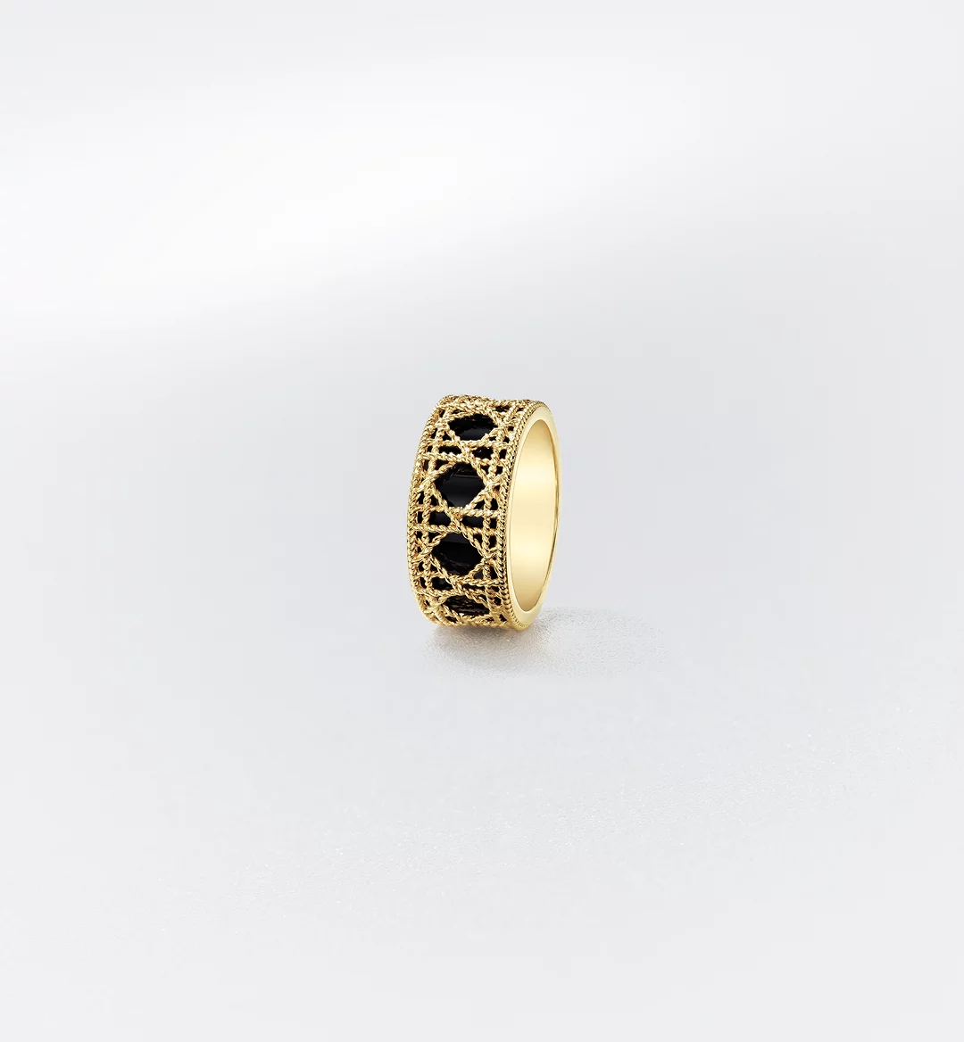 Replicate My Dior Ring Yellow Gold and Black Lacquer(1:1 replica) - Original Replica Club