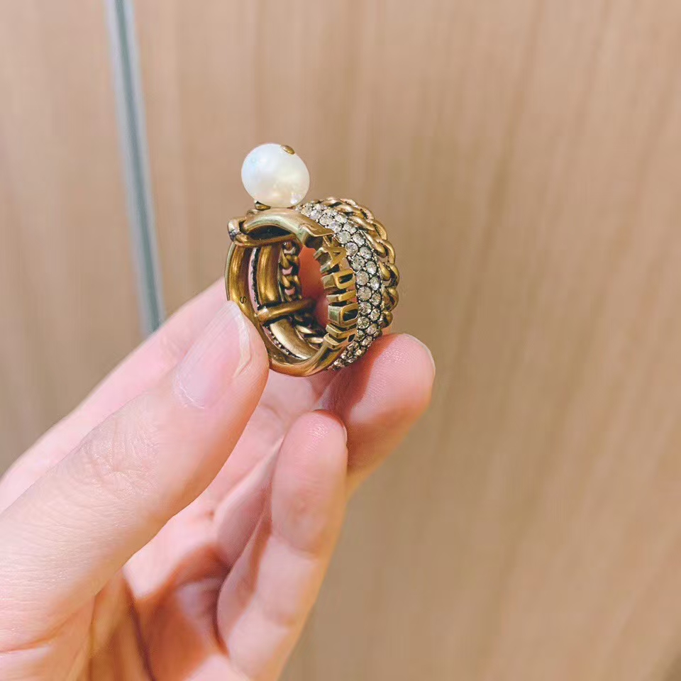 JADIOR 3 Layers Pearl Dangle Ring - Original Replica Club