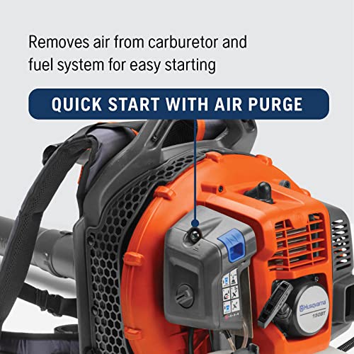 Husqvarna 150BT Gas Backpack Leaf Blower, 51cc 2.16HP, 765CFM 270MPH, Ergonomic Design