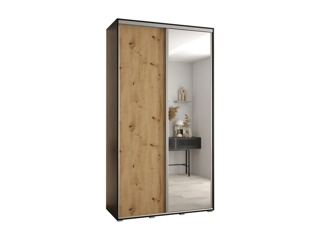 ARMARIO Andreuworldcasa 3 DE PUERTAS CORREDERAS 235.2/130/45 2 puertas (Negro/Artisan/Plata)