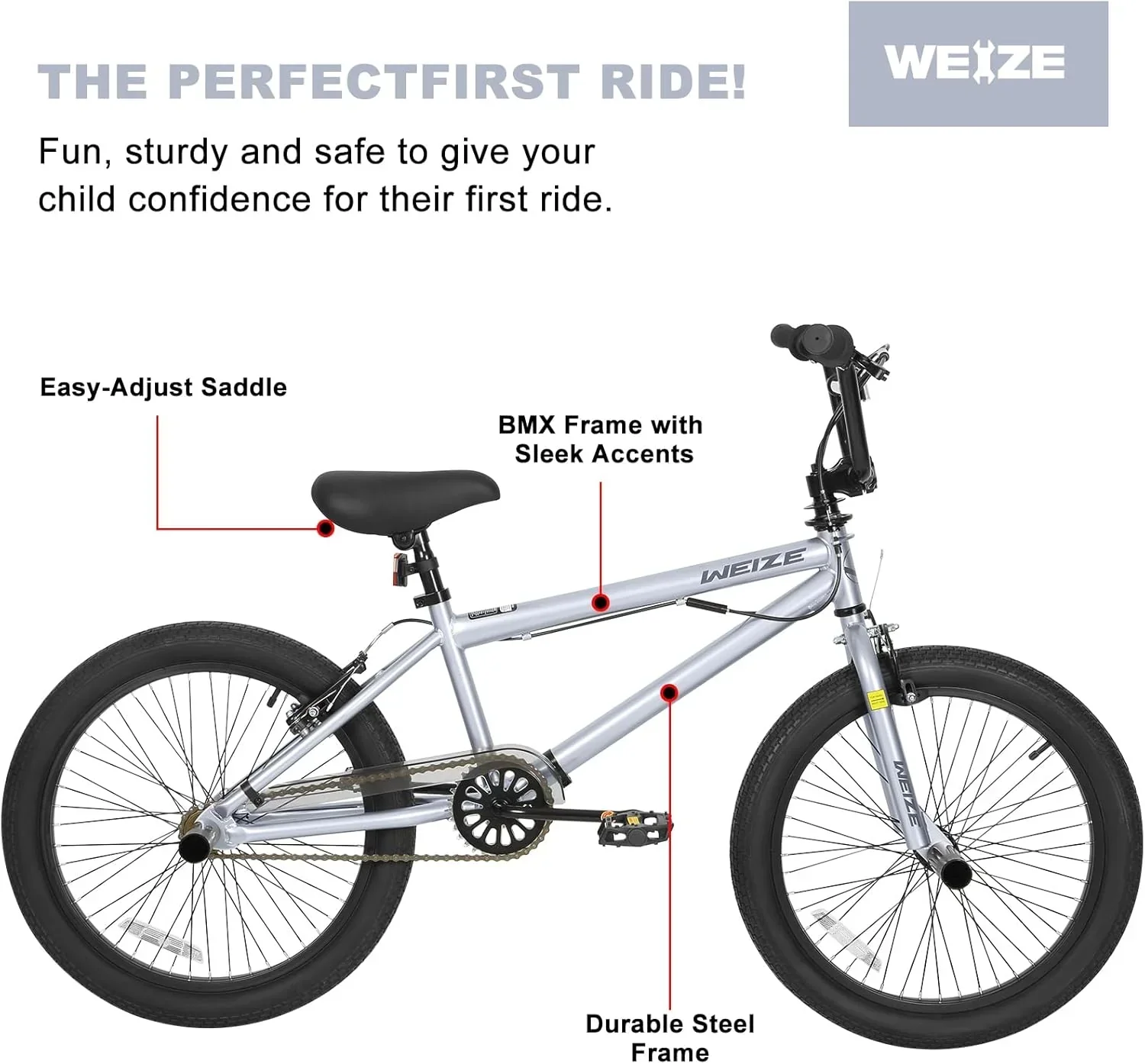 WEIZE Freestyle BMX Bike 20 Inch With 360 Degree Rotor - Image 2 WEIZE Freestyle BMX Bike 20 Inch With 360 Degree Rotor - Image 2