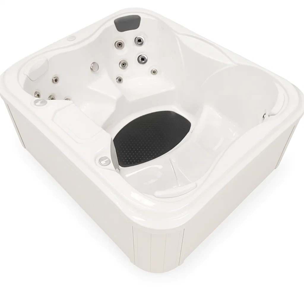 Spa de hidromasaje de 2 plazas blanco con cubierta,16 chorros,Ancho 165 x Prof, 155 x Alt, 74 cm - RHHBOiz110Hu