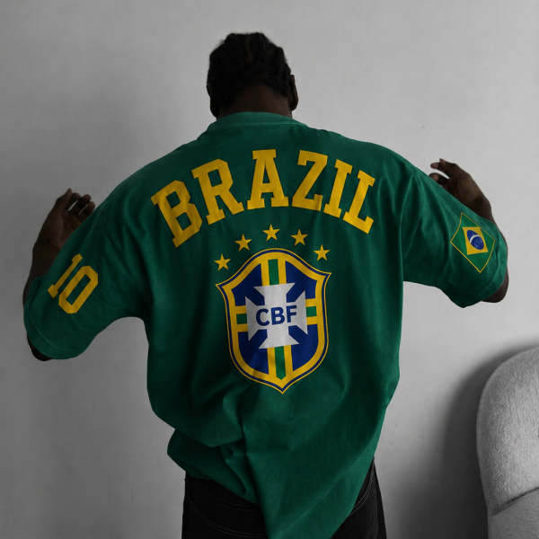 Sporty Football Jersey Number 10 Printed Unisex Oversized T-shirt