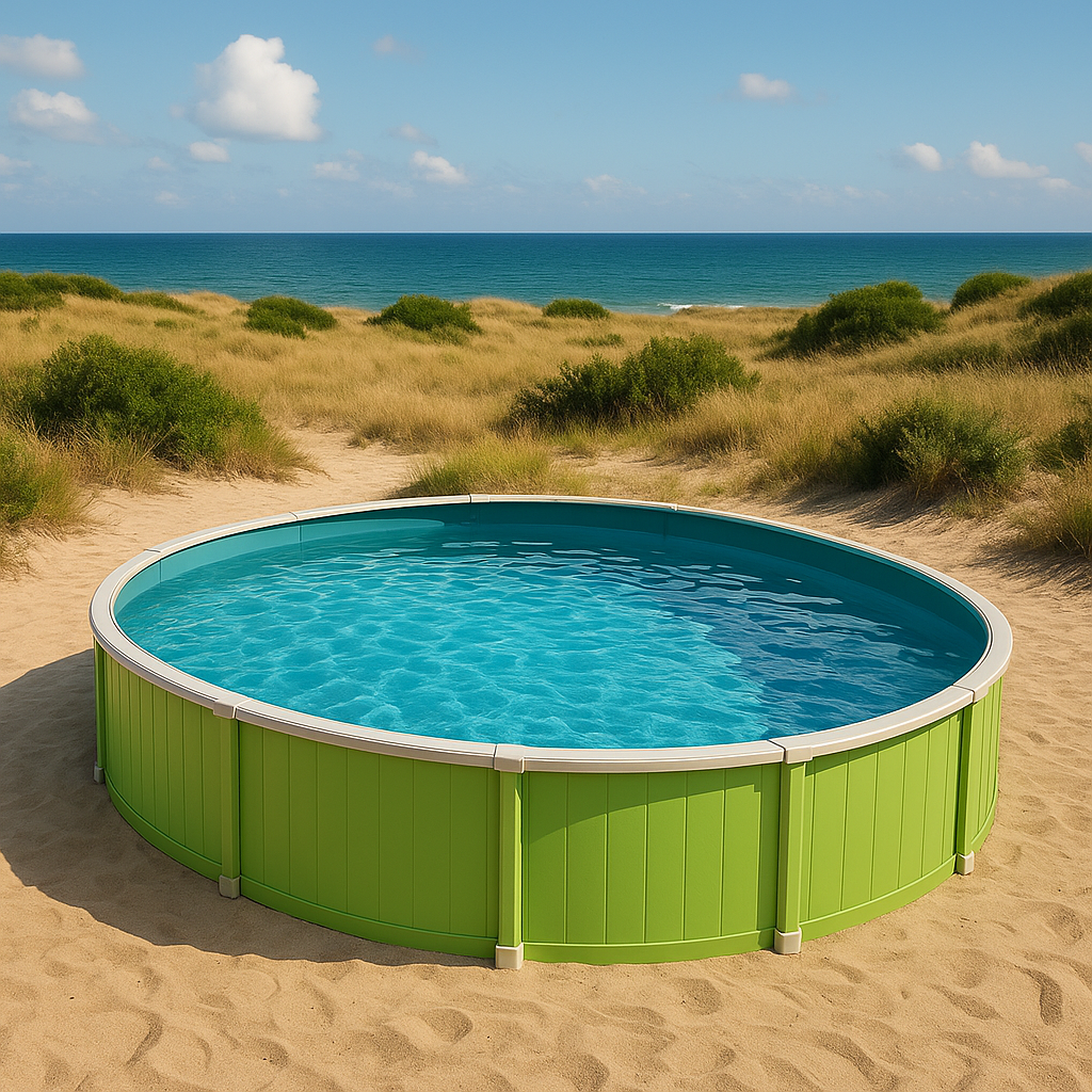 Piscina tubular redonda Redonda Piscina Sí Plástico/Metal 457x107 cm Verde