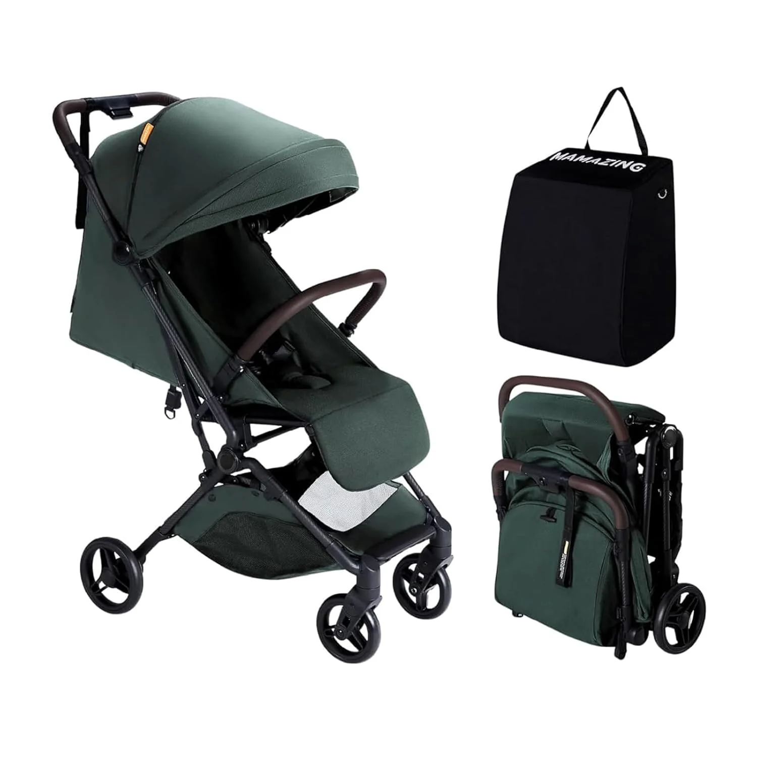 MAMAZING Lightweight Baby Travel Stroller with Carbon Fiber Frame Compact Airplane-Friendly