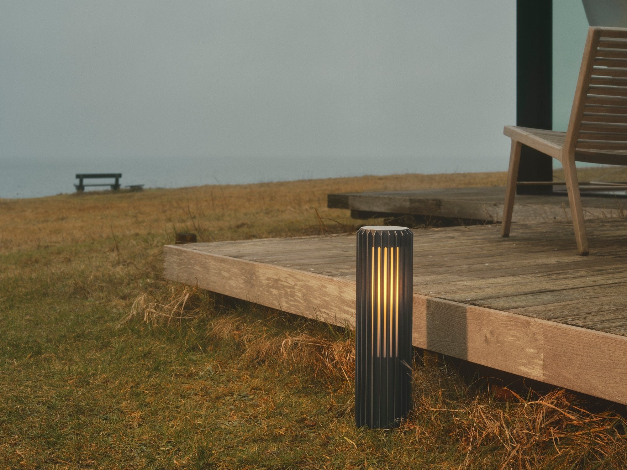 Nordlux Buitenlamp Aludra seaside paal H 45 cm antraciet