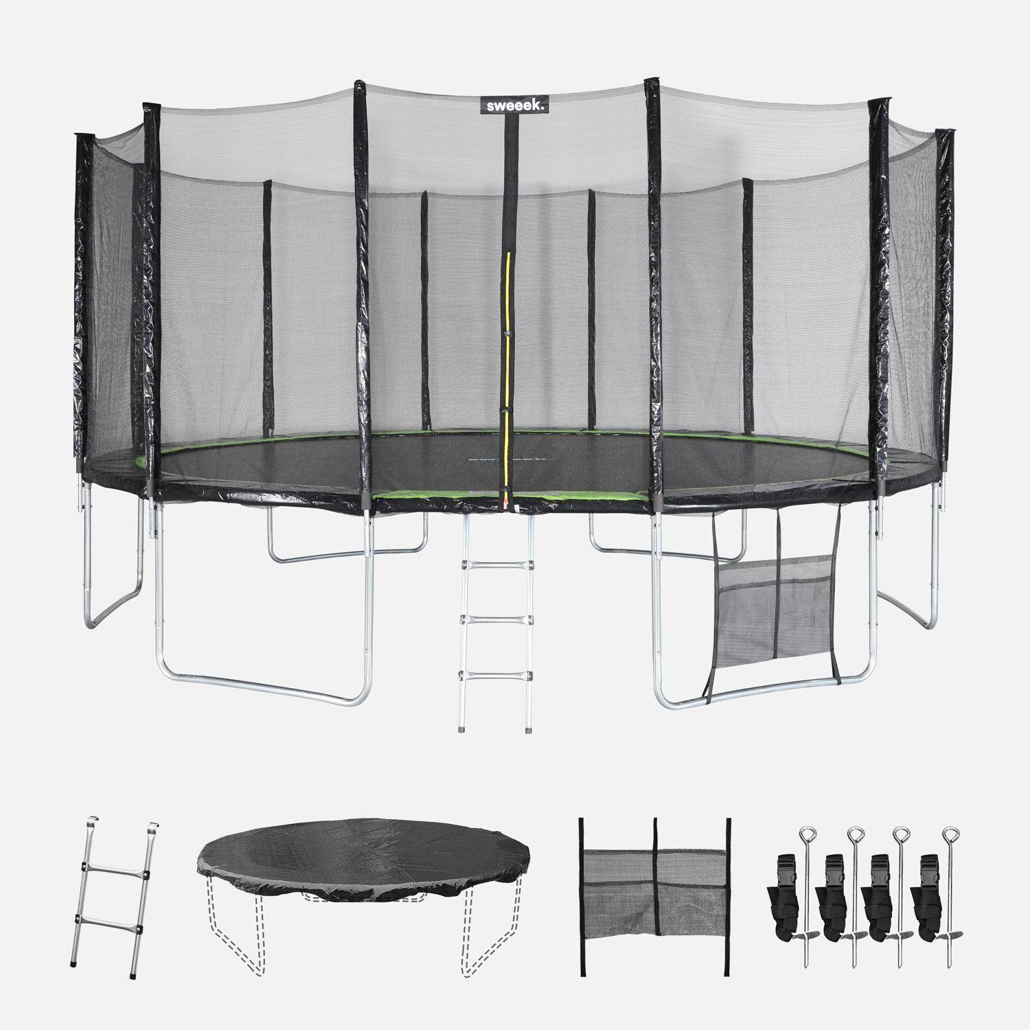 Jupiter XXL - Cama elástica con pack de accesorios, 490cm