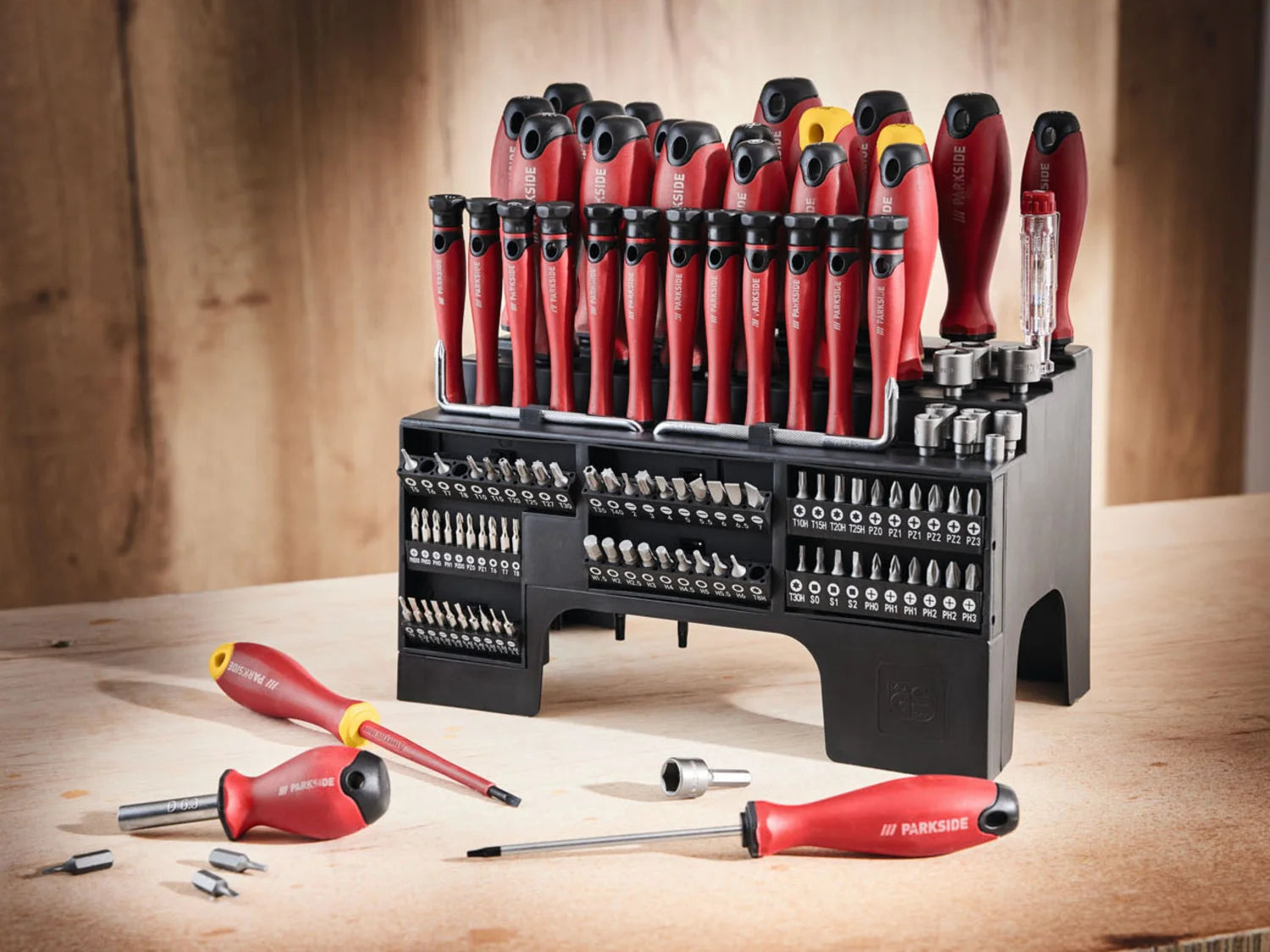 PARKSIDE screwdriver and bit set XXL, 116 pieces