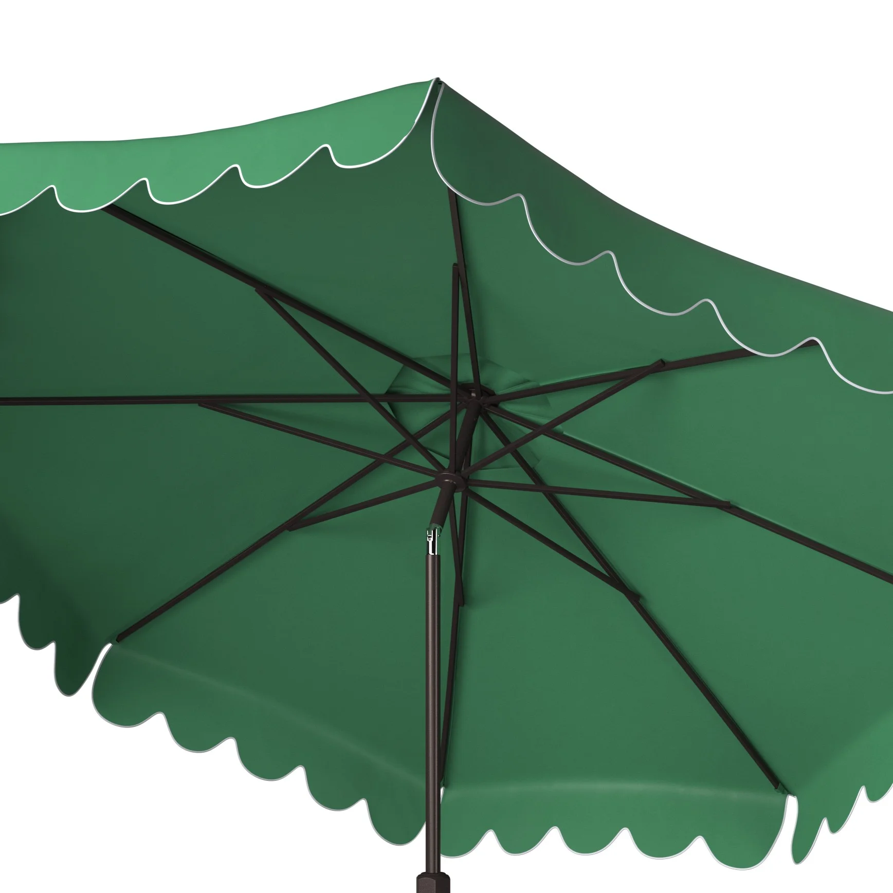 Safavieh Venice 9' Market Crank Tilt Patio Umbrella, Navy/White - Image 27