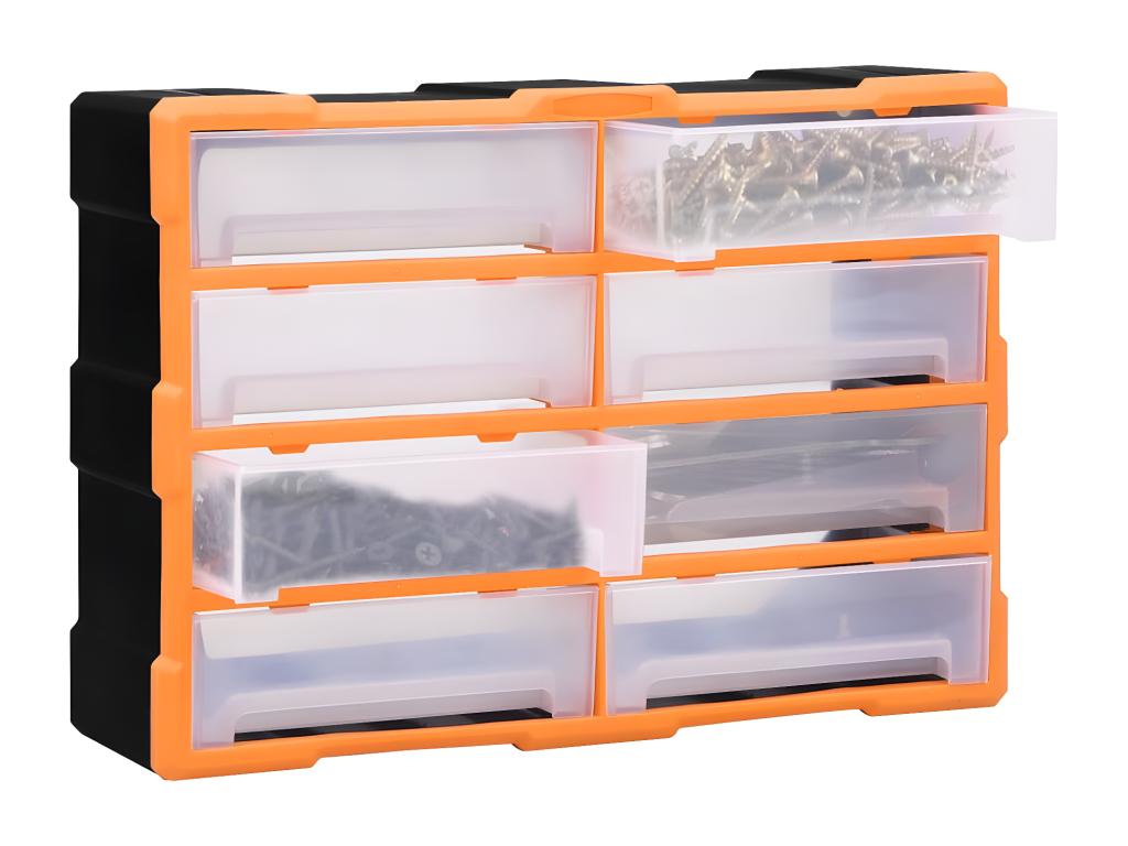 Maison Exclusive Organizador multicajones con 8 cajones grandes 52x16x37 cm
