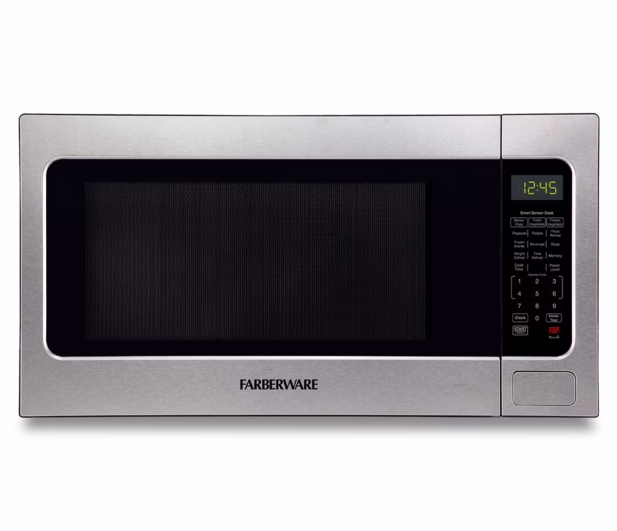 Farberware FMGZ09BKA 0.9 Cu. Ft. Microwave Oven, 900W, Digital Control, LED Display, 6 Cooking Presets, Black