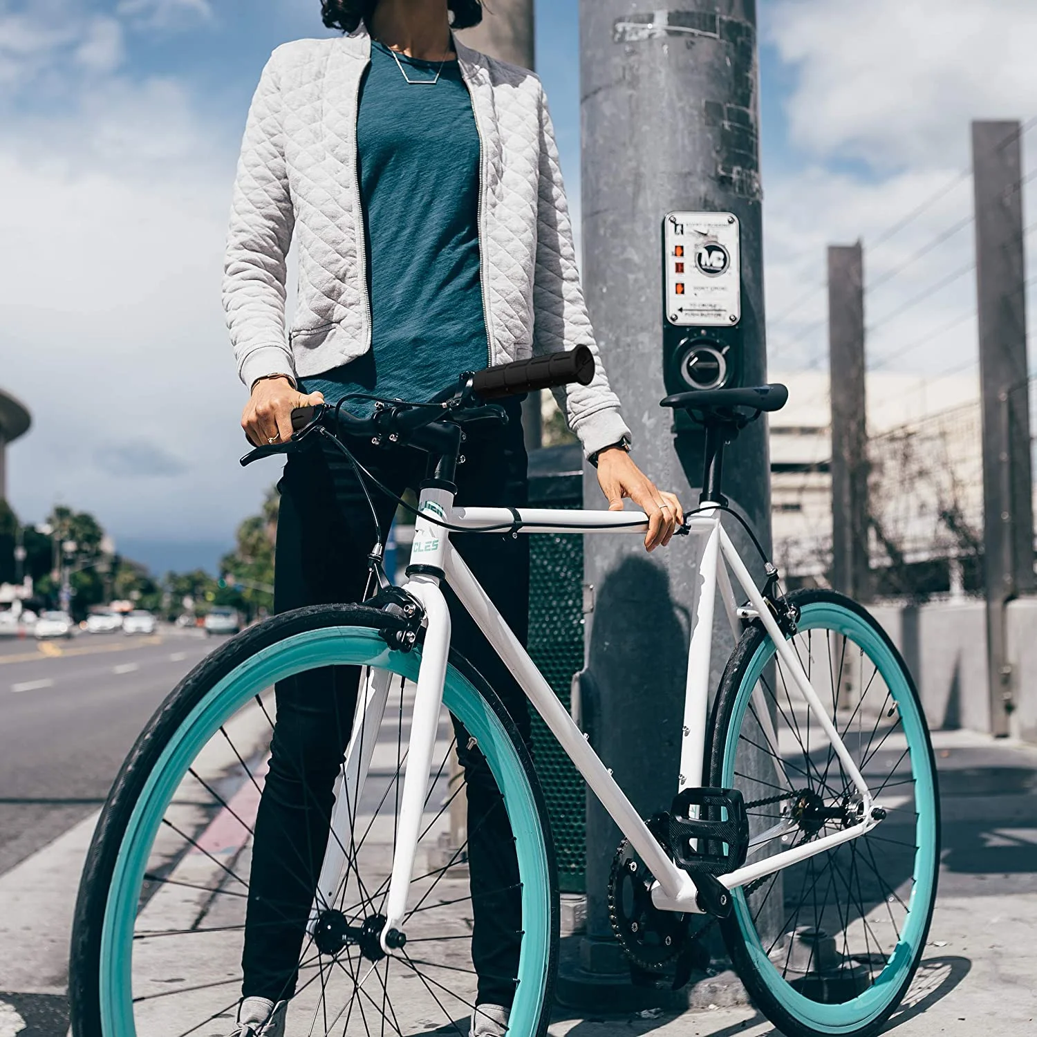 Golden Cycles Single Speed Fixie Bike -C Lightweight Steel Frame, Flip-Flop Hub, 700c Wheels, Multiple Sizes & Deep V Rims (Heaven , 48) - Image 10