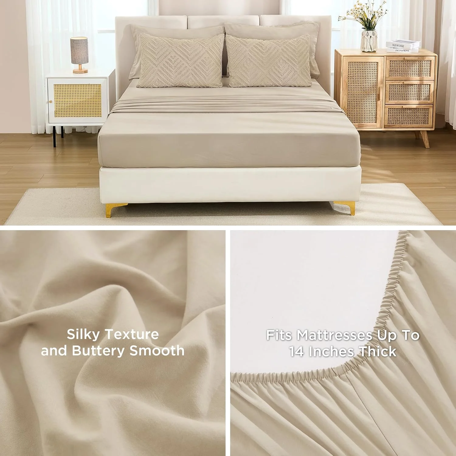 Queen Comforter Set 7 Piece Dark Emerald Green - Bed in a Bag Queen Boho Lightweight Fluffy Tufted Bedding Sets with Comforter, Sheets, Pillowcases & Shams - Image 29