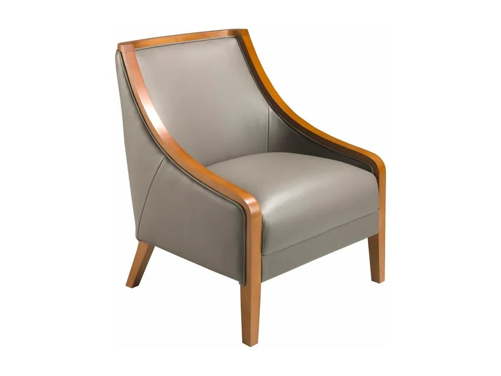 Sillón piel gris 5126 Quietena