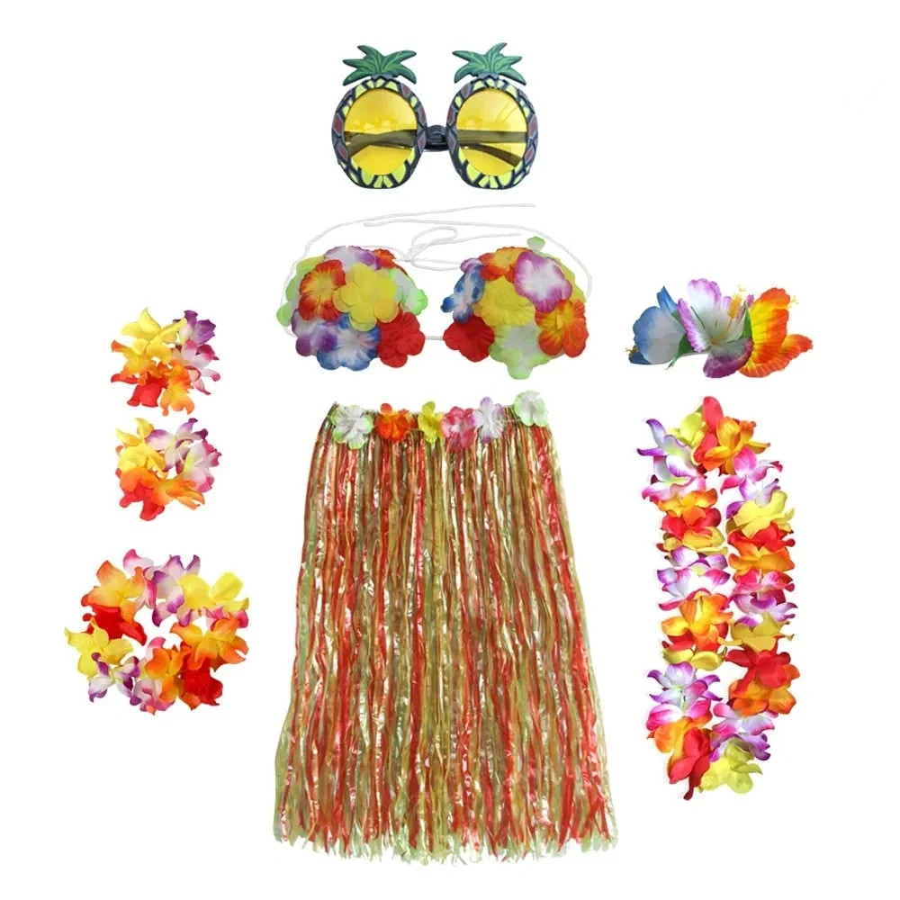 Halloween Costumes Hawaiian Hula Party Outfit Set - Image 8 Halloween Costumes Hawaiian Hula Party Outfit Set - Image 8