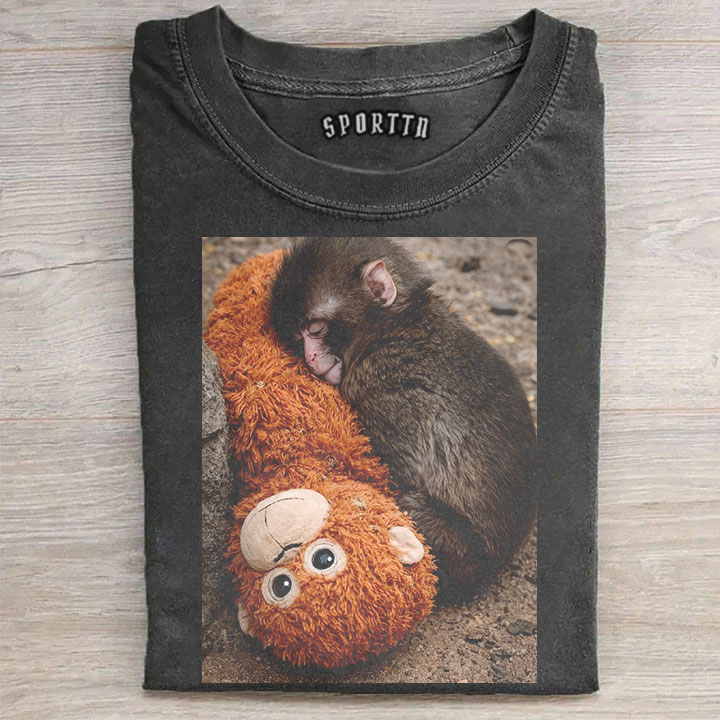Punch-kun Monkey Meme Graphic T-shirt