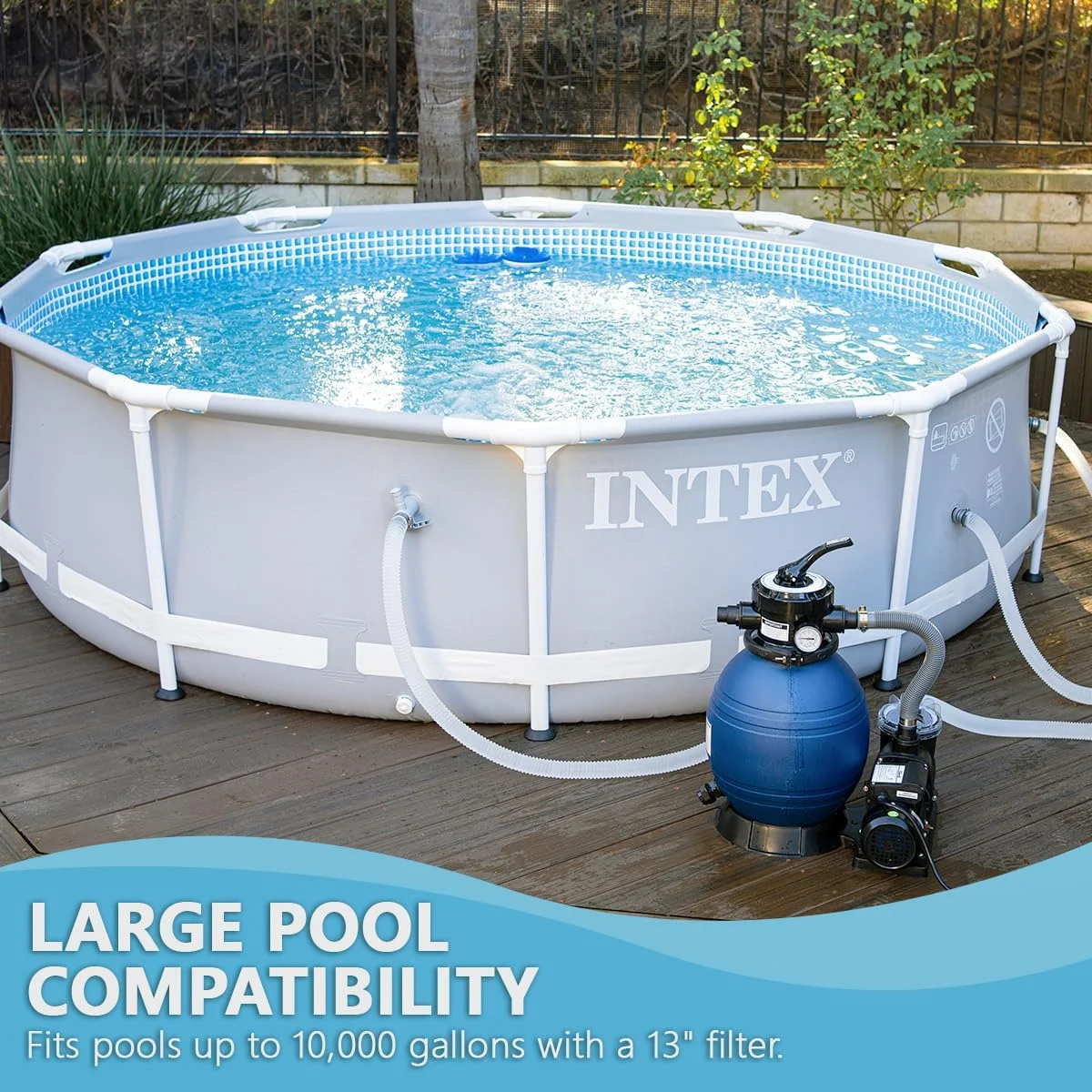 XtremepowerUS 13" Sand Filter Pump, 2400 GPH Xtreme Power Pool Pump for Above Ground Pools, .75HP - Image 3