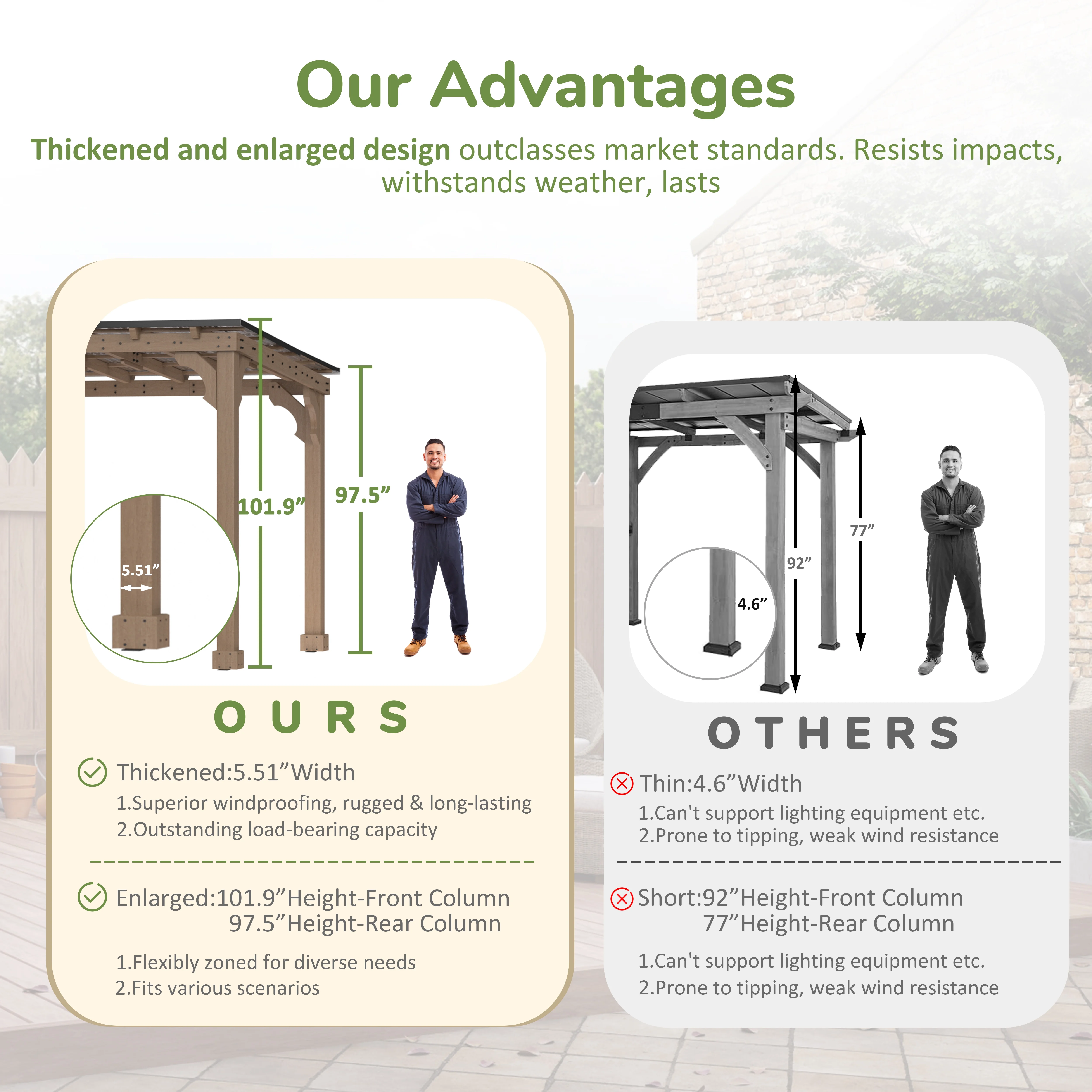 VEIKOUS 8' x 5' Outdoor Hardtop Gazebo, BBQ Grill Gazebo w/ Workstation Shelves for Lawn, Garden, Deck - Image 21