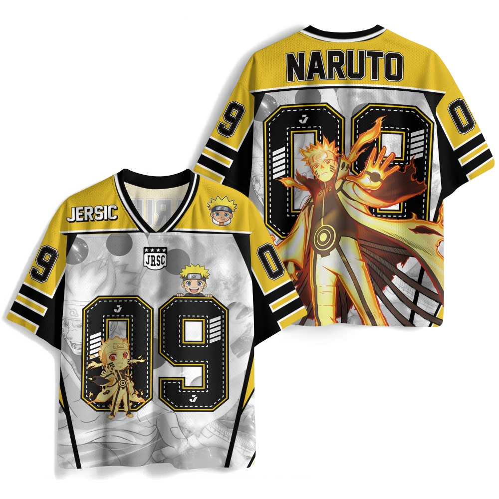 Naruto Anime Football Jersey TeeThreads Sustain the Scene with Custom Apparel
