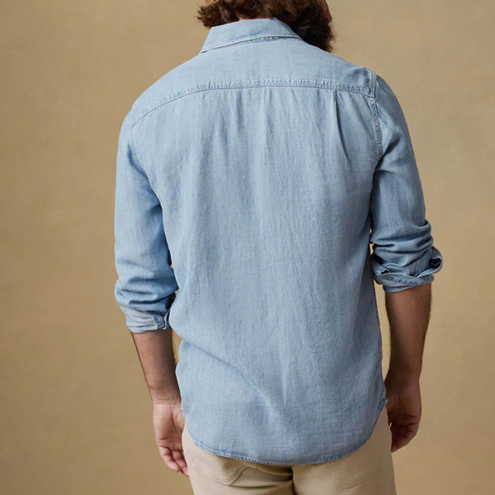 Faherty - Chemise de travail Chambray - Vintage Indigo