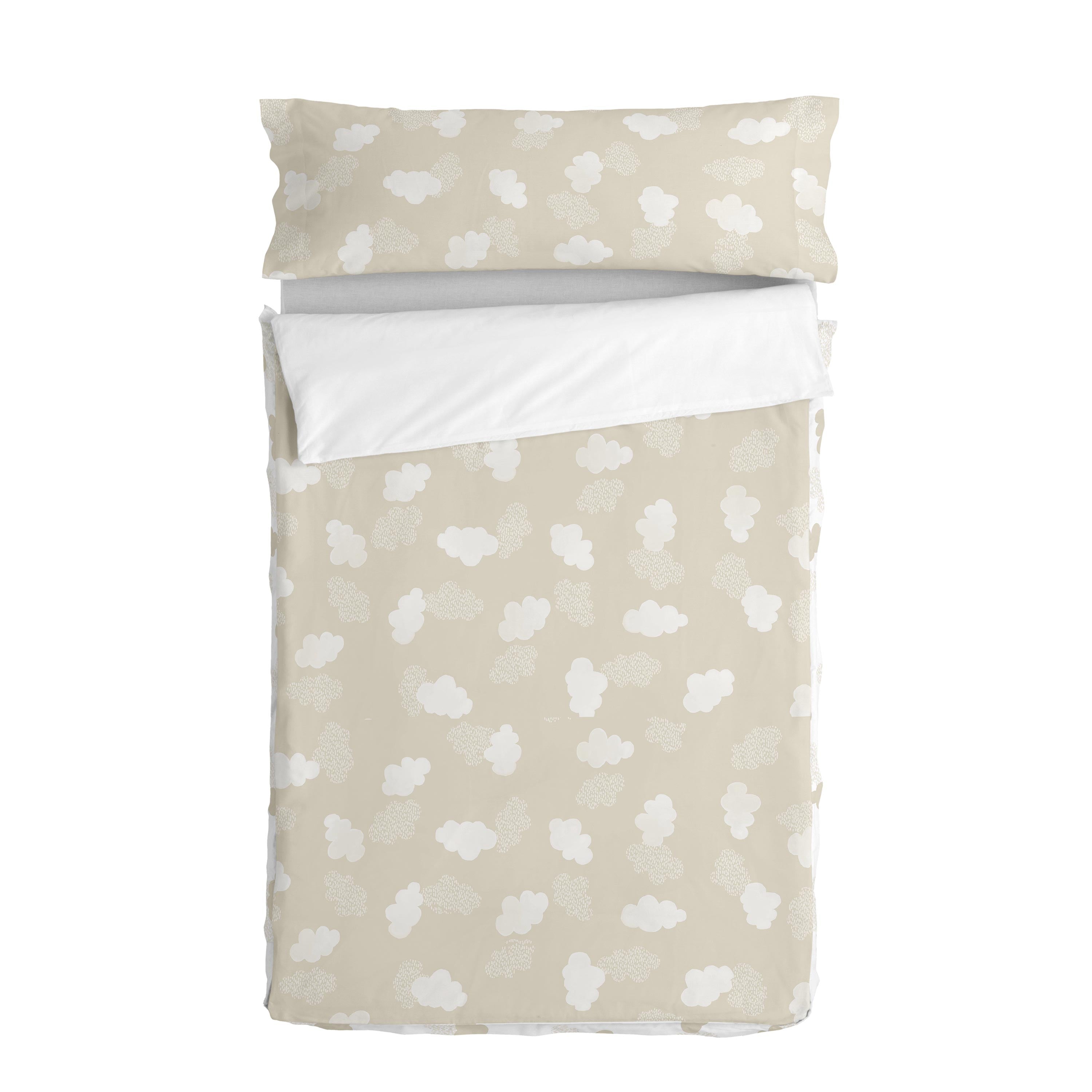 Clouds Noordse tas Beige Basic Kids, Beige, 100% Katoen (buitenkant) 1