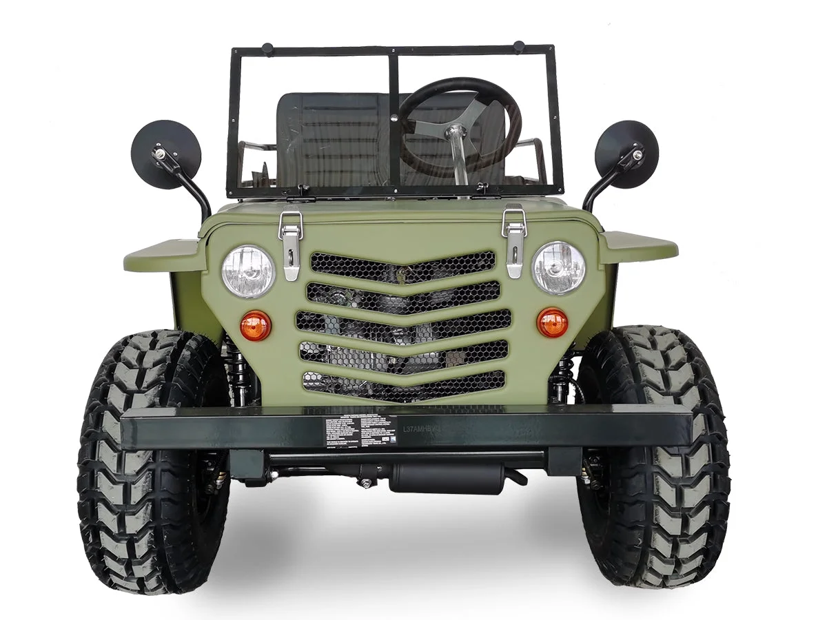 SYX MOTO 125cc Go Kart 4-Wheeler, 3-Speed + Reverse, Electric/Kick Start, 35 MPH Max Speed for Teens & Adults, Matte Green - Image 3