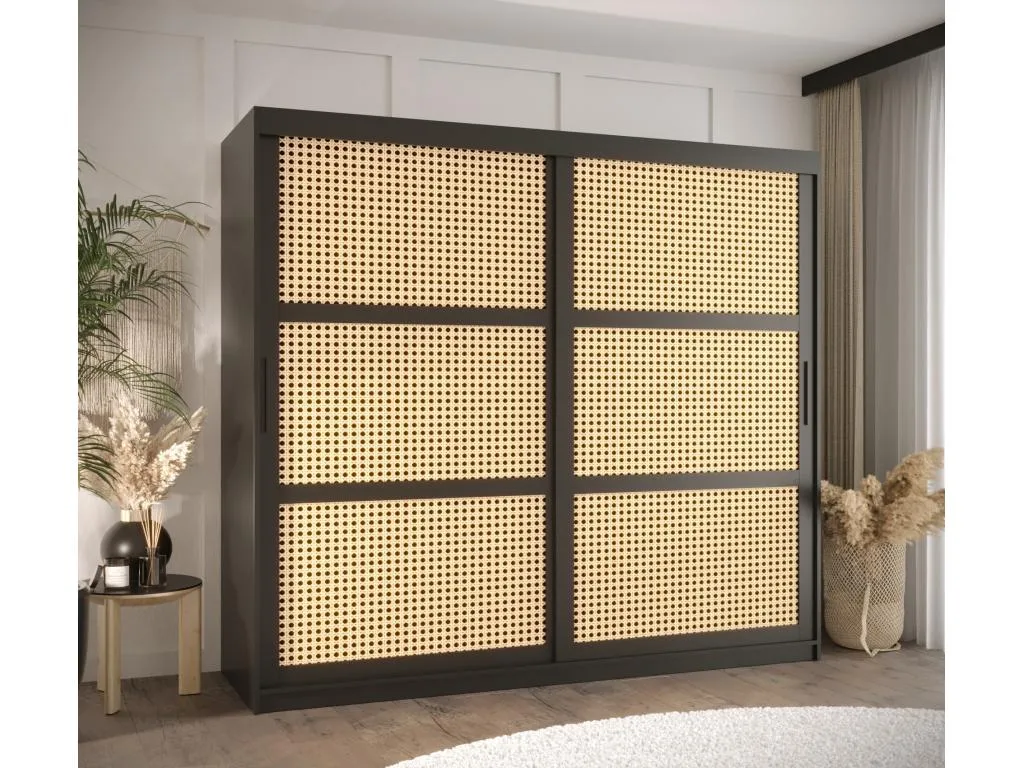 ARMARIO Alkifurniturees DE PUERTAS CORREDERAS 200/200/62 2 puertas (negro) FWKF26399