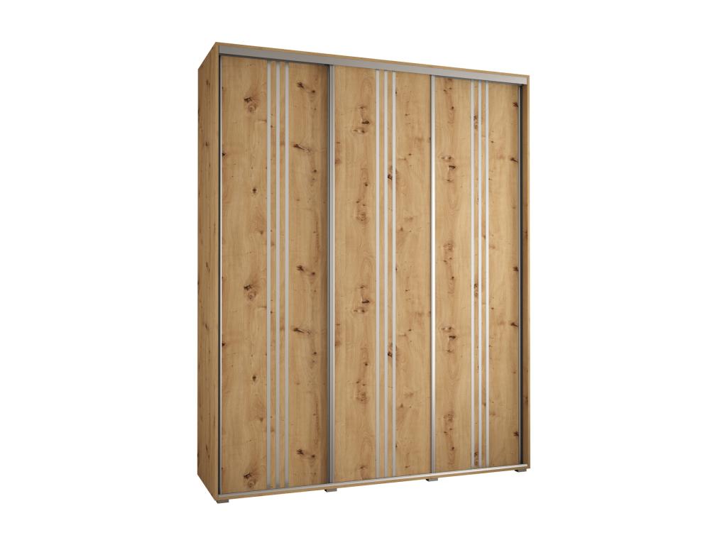 ARMARIO Cozetiq 6 DE PUERTAS CORREDERAS 235 - 2/190/60 3 puertas Artisan/Artisan/Plata