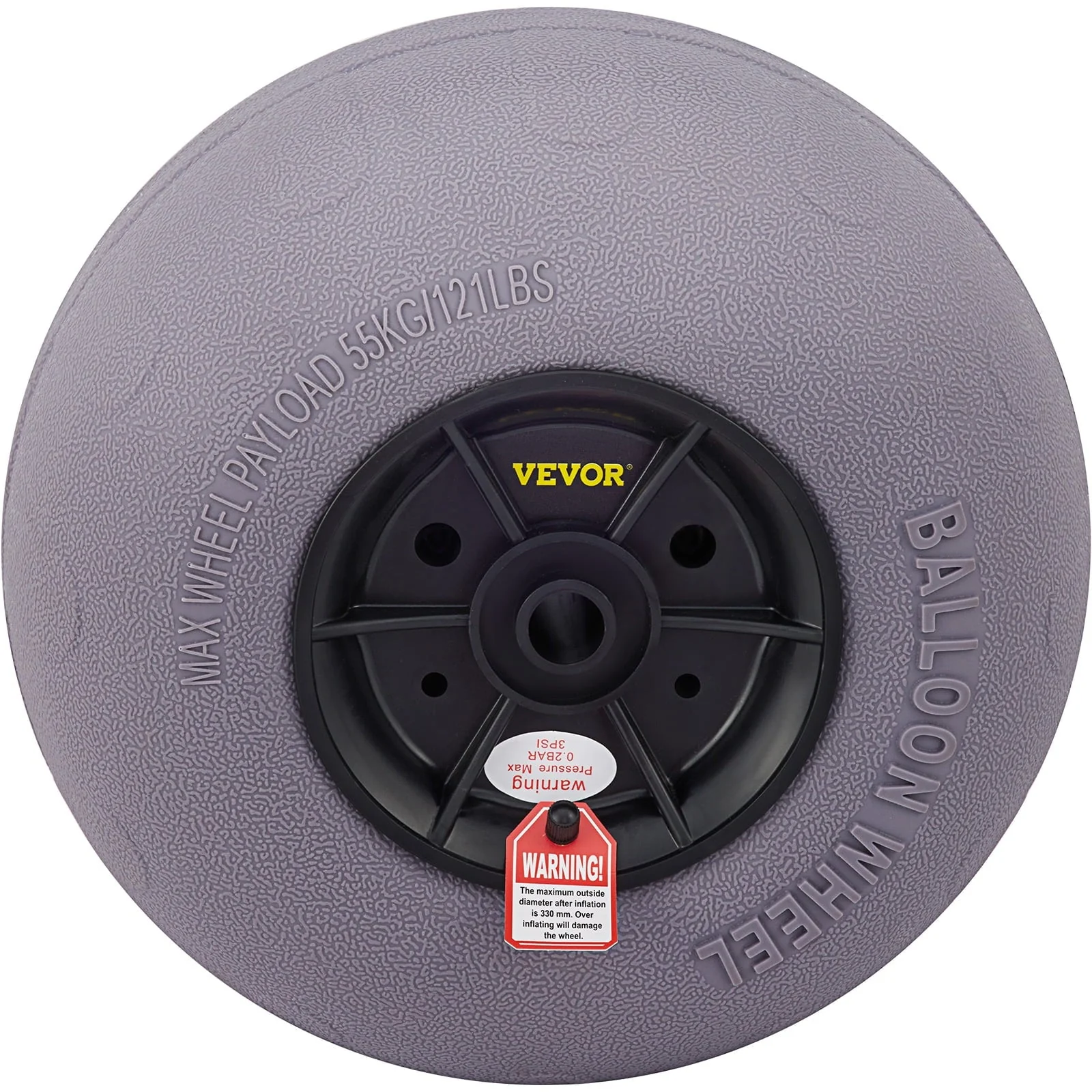 VEVOR Beach Balloon Wheels, 13" Replacement Sand Tires, TPU Cart Tires for Kayak Dolly, Canoe Cart and Buggy w/ Free Air Pump, 2-Pack - Image 9