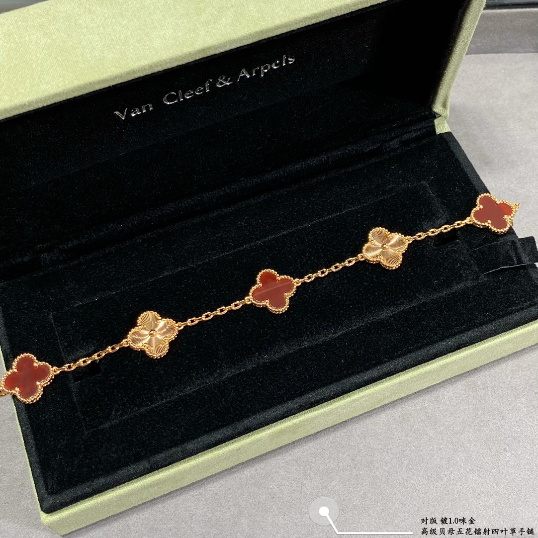 VCA Vintage Alhambra Bracelet, 5 Motifs - Original Replica Club