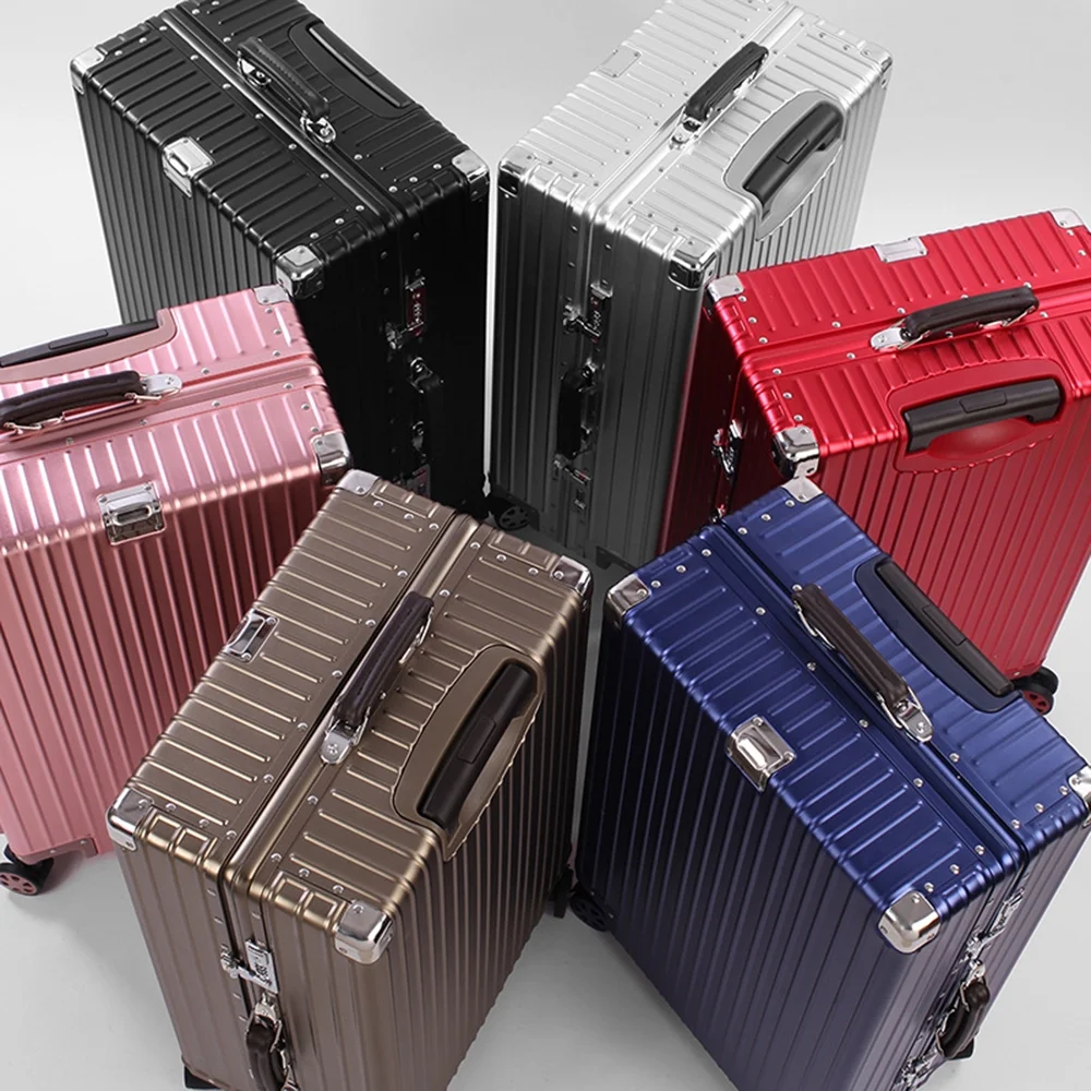All Aluminum Magnesium Carry on Luggage Airline Approved, Hardside Carry on Suitcase with TSA Lock, Zipperless Luggage Checked Luggage Metal Rolling Luggage for Travel, Business - Image 20