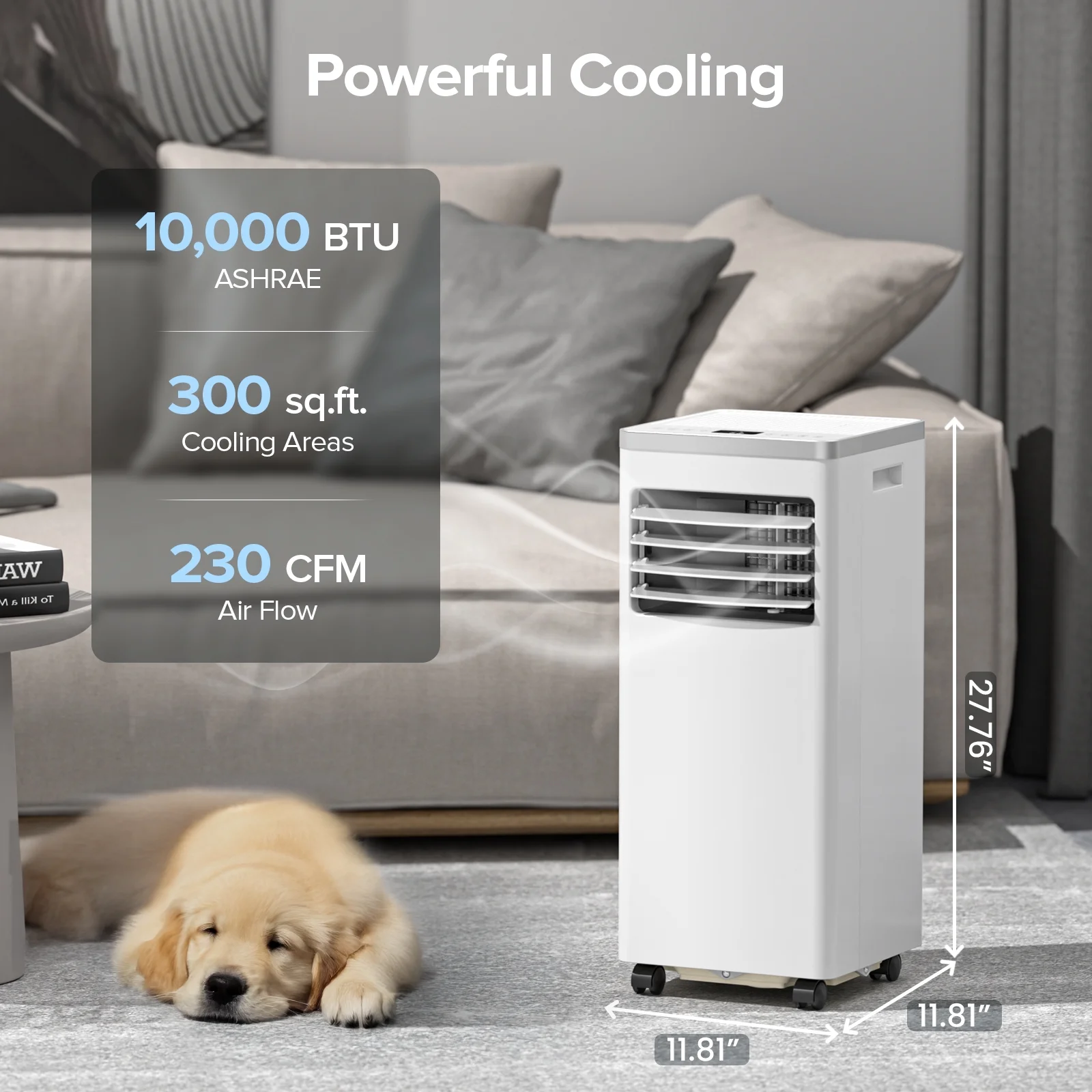 Moifoi 10000BTU Portable Air Conditioner with Remote Control, AC Unit Covers up to 450 Sq. Ft. - Image 5