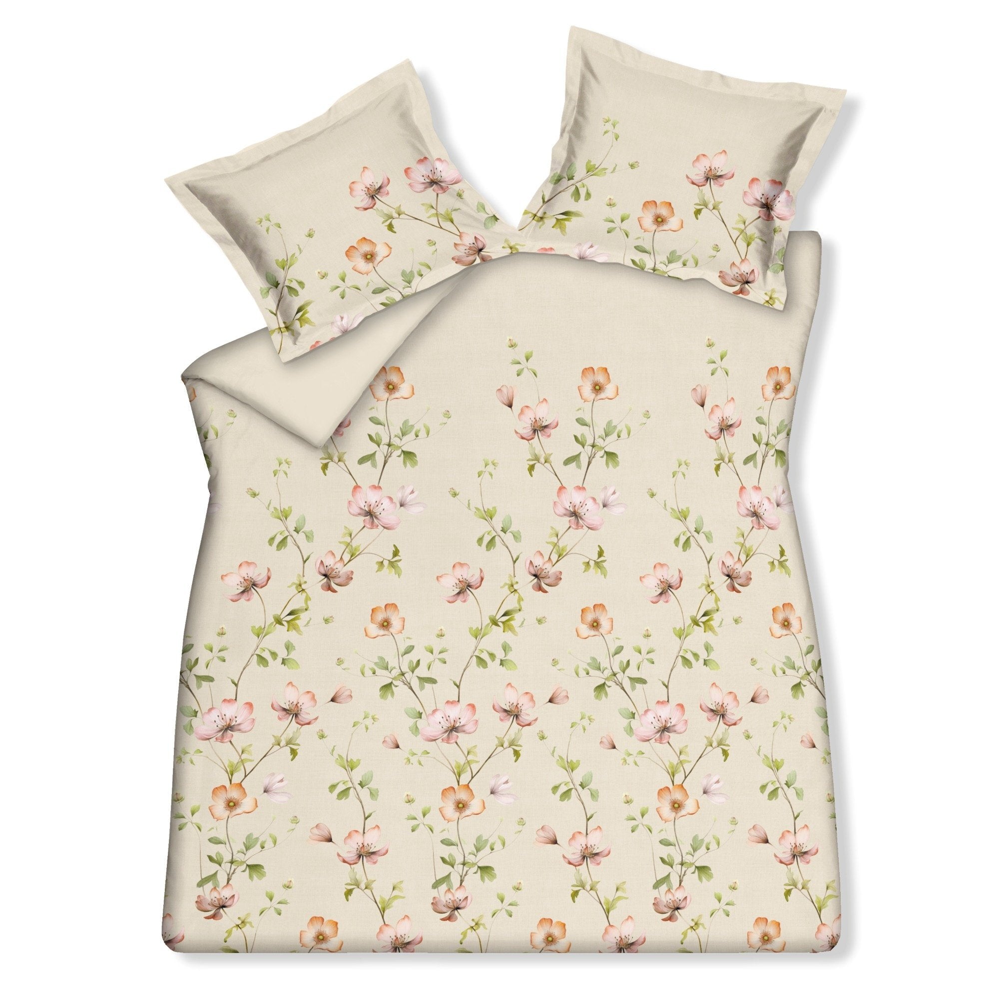 Blossom Breeze Dekbedovertrek Cream Tan   200 x 200 220 cm   Beige
